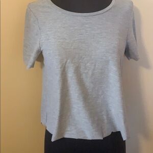 EUC Size 4 Topshop Gray scalloped t-shirt! C1
